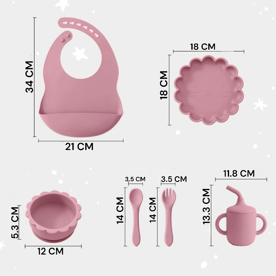 Ensemble de Vaisselle en Silicone pour Bébé