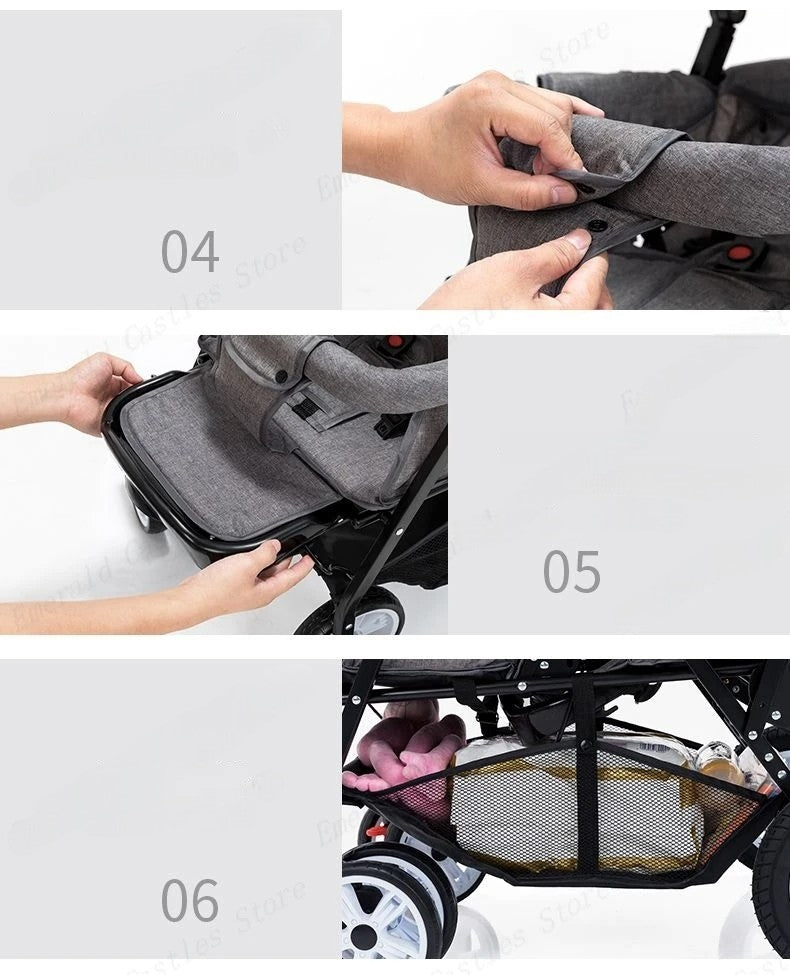 Poussette Double Pliable